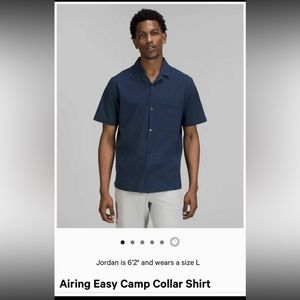 BRAND NEW WITH TAGS - Mens Lululemon Airing Easy Camp Collar Shirt